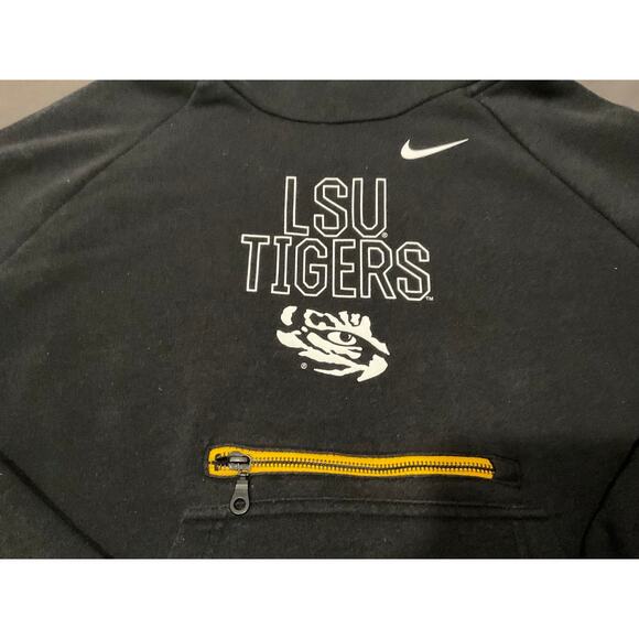 NIKE LSU TIGERS Funnel Neck Sweater Top Black Gold SEC Womens Medium - Picture 4 of 4